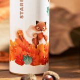 Starbucks 2022 China Autumn Squirrel and Maple Leaves 12oz Cup Tumbler