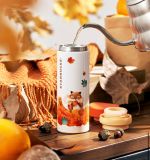 Starbucks 2022 China Autumn Squirrel and Maple Leaves 12oz Cup Tumbler