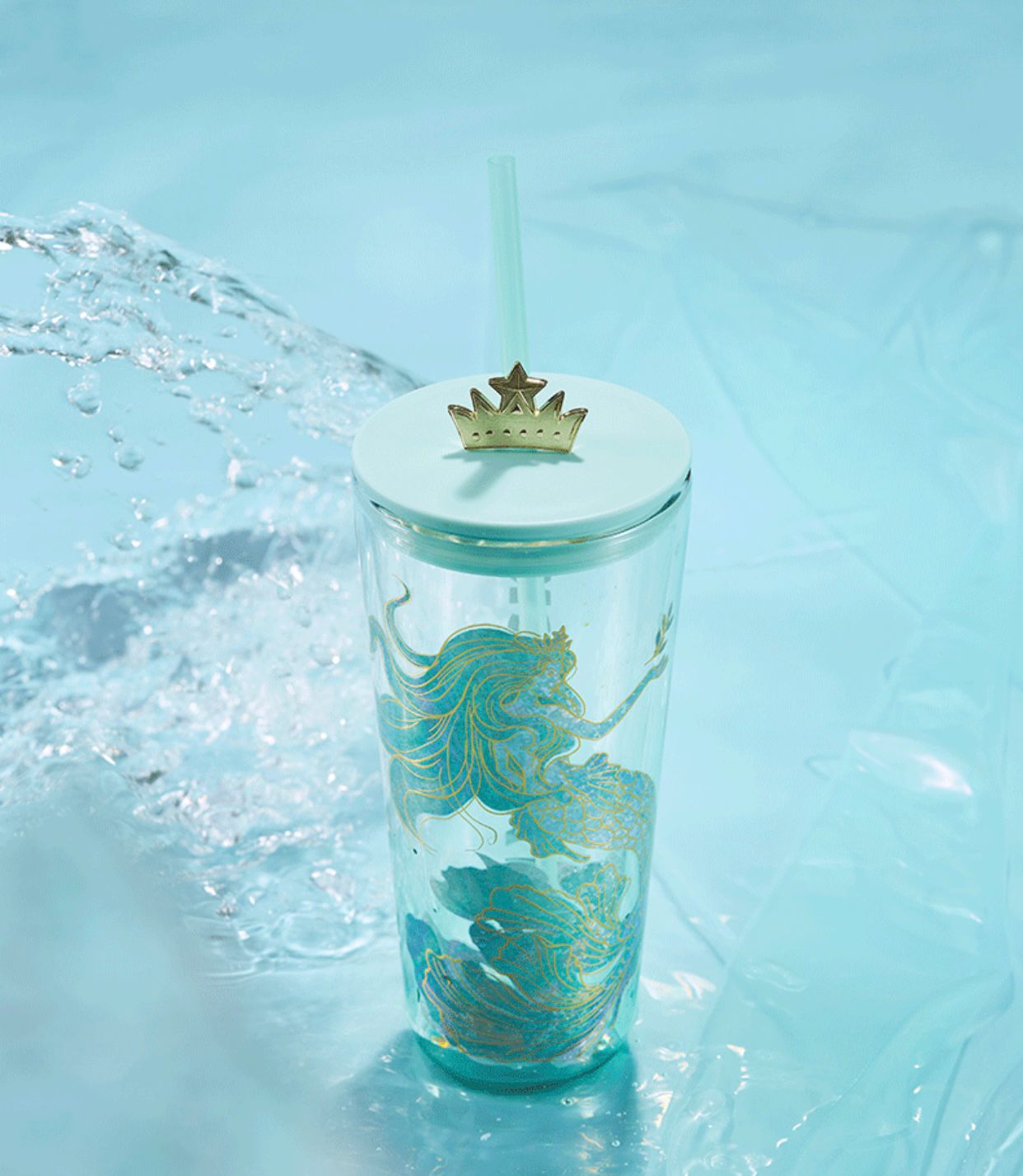 US$ 39.99 - Starbucks 2022 China Anniversary Ocean Siren Mermaid 20oz Glass  Cup Tumbler ship after 5th Oct. - m.alexstarcups.com