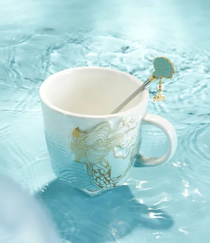 Starbucks 2022 China Anniversary Sea Blue Wave Siren Mermaid 14oz Mug