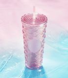 Starbucks 2022 China Anniversary Pink Glitter Gradient Scale 24oz Cup Tumbler
