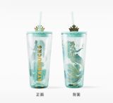 Starbucks 2022 China Anniversary Ocean Siren Mermaid 20oz Glass Cup Tumbler ship after 5th Oct.