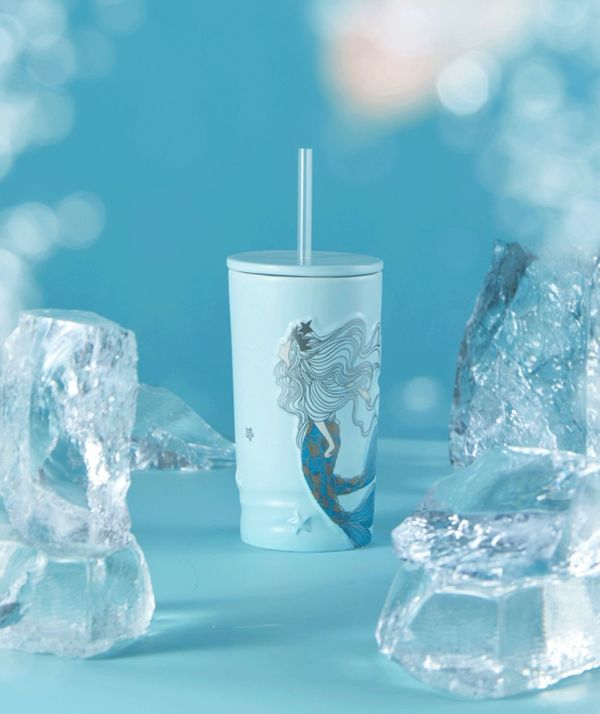 Starbucks 2022 China Anniversary Ocean Siren Mermaid 18oz Straw Cup Tumbler