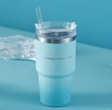 Starbucks 2022 China Anniversary Stanley Ocean Blue Ice Crack 20oz Cup Tumbler