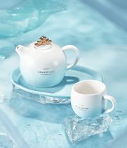Starbucks 2022 China Anniversary Ocean Blue Teapot And Mug Set