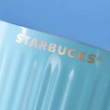 Starbucks 2022 China Blue Gradient 16oz SS Cup Tumbler with Two Lids