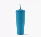 Starbucks 2022 China Blue and Green Matte Dome 24oz Cup Tumbler