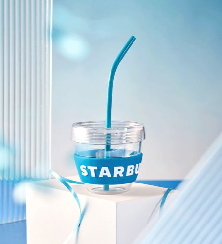 Starbucks 2022 China Blue Logo 12oz Plastic Cup Tumbler