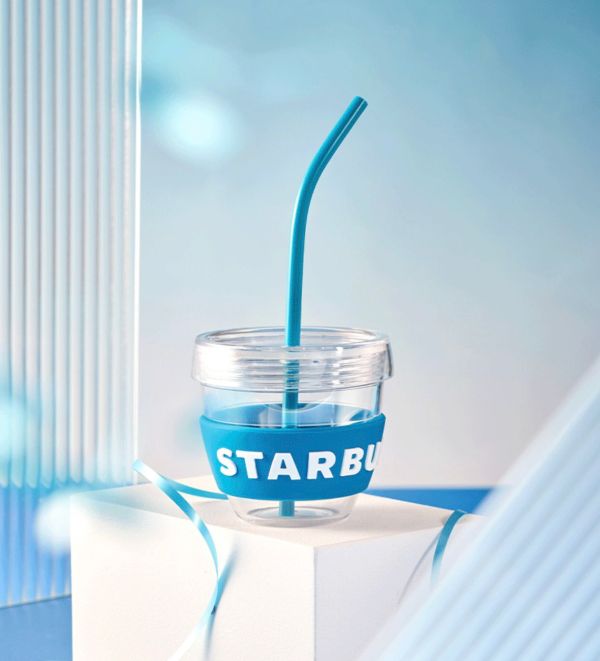 Starbucks 2022 China Blue Logo 12oz Plastic Cup Tumbler