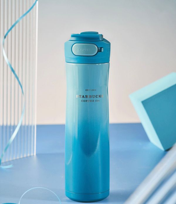 Starbucks 2022 China Contigo Blue Gradient 24oz SS Cup Tumbler