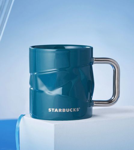 Starbucks 2022 China Blue Green Tangent Plane 14oz Mug