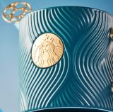 Starbucks 2022 China Blue Green Stripe Siren Logo 14oz Mug with Stick