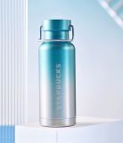 Starbucks 2022 China Green And Silver Gradient 16oz SS Cup Tumbler