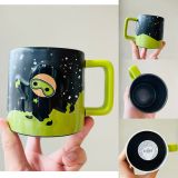 Starbucks 2022 China Skiing Gingerbread Man 12oz Relief Mug