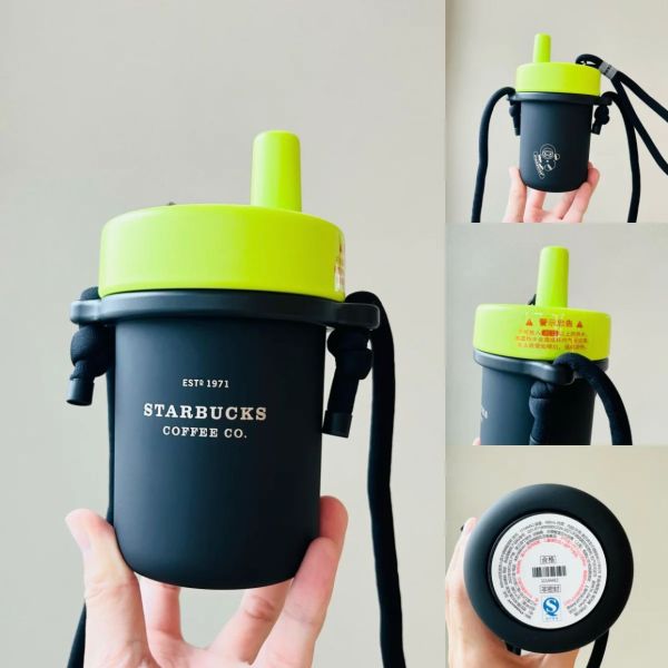 Starbucks 2022 China Skiing Gingerbread Man 17oz SS Straw Cup Tumbler