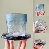 Starbucks 2022 China Glacier 14oz Glass Cup with Coaster
