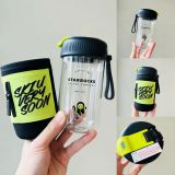 Starbucks 2022 China Skiing Gingerbread Man 17oz Sports Cup Tumbler with Sleeve