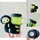 Starbucks 2022 China Skiing Gingerbread Man 18oz Glass Straw Cup Tumbler