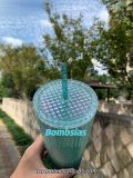 Starbucks US&CAN Jade Green Gradient Grid Cup Tumbler in hand ship soon