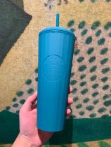 Starbucks 2022 China Blue and Green Matte Dome 24oz Cup Tumbler