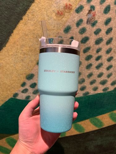 US$ 49.99 - Starbucks 2022 China Anniversary Stanley Ocean Blue Ice Crack  20oz Cup Tumbler - m.