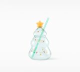 Starbucks 2022 China Christmas Tree 22oz Glass Straw Cup