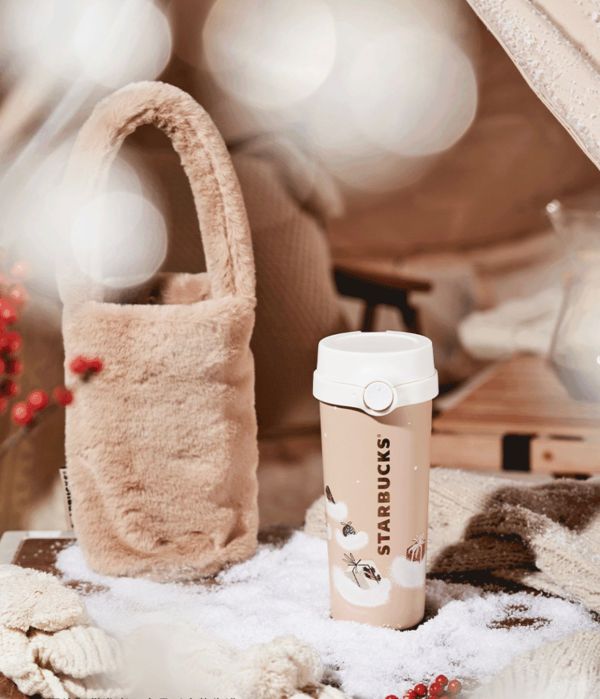 Starbucks 2022 China Christmas Holiday Gift 16oz Cup Tumbler with Bag
