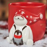 Starbucks 2022 China Christmas Sledding 12oz Mug with Coaster