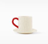 Starbucks 2022 China Christmas Polar Bear Sweater 14oz Mug with Coaster
