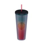 Starbucks 2022 Korea Christmas Green and Red Gradient 24oz Venti Studded Cup Tumbler ship in the middle of Dec.