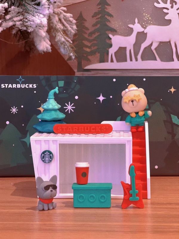Starbucks 2022 China Christmas Music Dog Container Display Toy