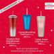 Starbucks 2022 Thailand Crystal Blue Studded Red Dome Green Grid Cup Ship in the middle of Jan.2023