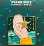 Starbucks 2022 China Gold Star In hand Pin with Gift box