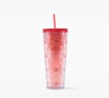 Starbucks 2023 China New Year Red Glitter Scale 24oz Cup Tumbler ship after 10th Jan.
