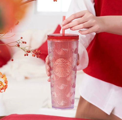 US$ 50.99 - Starbucks 2023 China New Year Red Glitter Scale 24oz Cup  Tumbler ship after 10th Jan. - m.alexstarcups.com