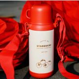 Starbucks 2023 China New Year Thermos Sweet Persimmons 21oz Cup Tumbler with Two Lids