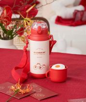 Starbucks 2023 China New Year Thermos Sweet Persimmons 21oz Cup Tumbler with Two Lids