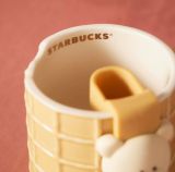 Starbucks 2023 China Valentine's Day Biscuit 11oz Mug with Bear Tea Strainer