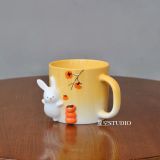 Starbucks 2023 China Year of Rabbit Relief Snow Rabbit 16oz Mug