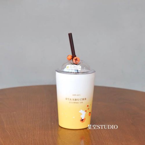 Starbucks 2023 China Year of Rabbit Thermos 12oz SS Straw Cup Tumbler