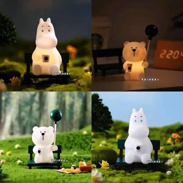 StarbucksXMoomin 2023 China Bear or Hippo Night Light Display Toy( no batteries when shipping to HI)