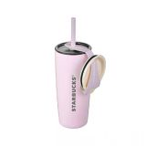 Starbucks 2023 Sakura Purple Pink 20oz SS Cup Tumbler with two lids