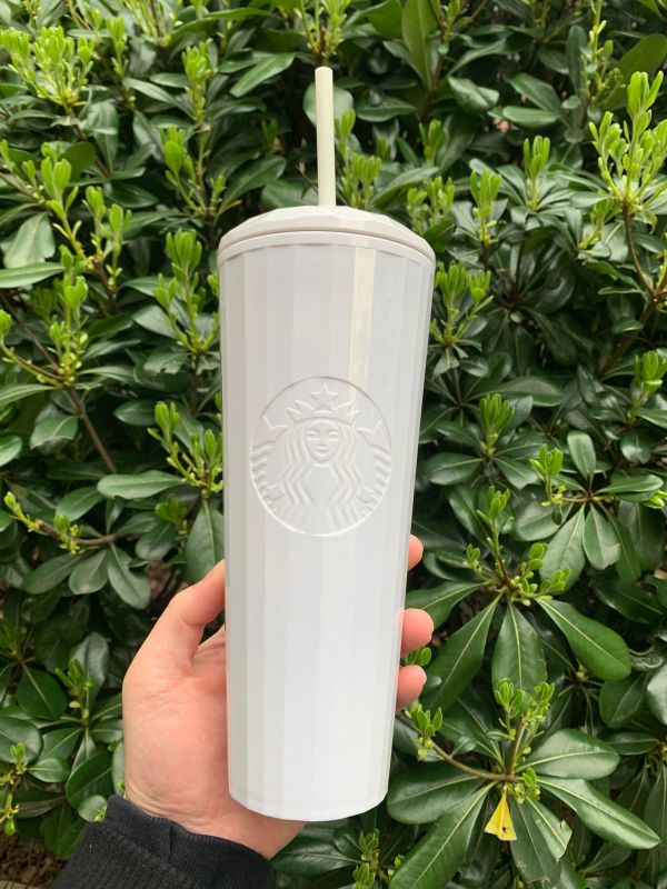 Starbucks 2023 Taiwan Pearl White Dome 24oz Tumbler ship after 15th Mar.