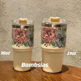 Stanley White Flower 16oz or 23oz SS Tumbler with Gift Box