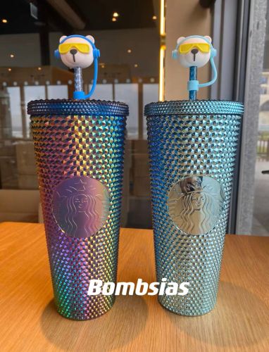 US$ 55.99 - Starbucks 2023 Taiwan Chrome Blue Oil Slick Red White Baseball  Studded - m.alexstarcups.com