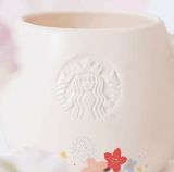 Starbucks 2023 China Pink Cute Rabbit Flower 12oz Mug