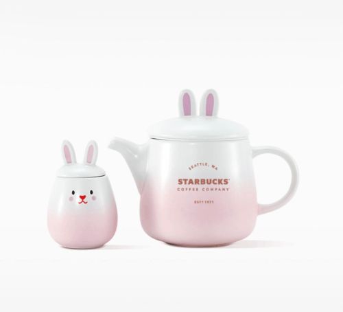US$ 83.99 - Starbucks 2023 China Pink Cute Rabbit Teapot and