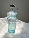 Starbucks 2023 China Summer Blue Sky Gradient Siren 19oz Glass Cup with Cloud Topper