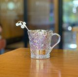 Starbucks 2023 China Elegant Lily of the Valley 14oz Glass Cup with Stick