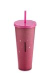 Starbucks 2023 Taiwan Be Bold and Shine Pink Glitter 24oz Plastic Tumbler